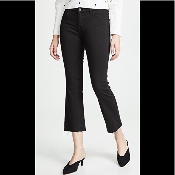 j brand black cropped jeans